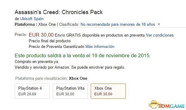 《刺客教條編年史》三部曲合集將登PS4 XB1及PSV 《刺客教條編年史》三部曲合集將登PS4 XB1及PSV