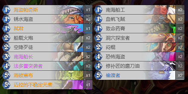 《爐石戰記手遊》狂野海軍賊卡組推薦 海軍賊卡組2020