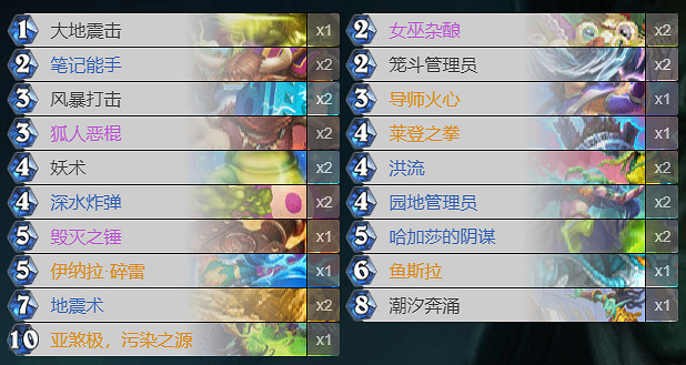 《爐石戰記》暗月馬戲團薩滿卡組推薦 標準薩滿進化卡組構築