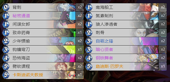 《爐石戰記》暗月馬戲團刀賊卡組攻略 暗月馬戲團刀賊怎麽組