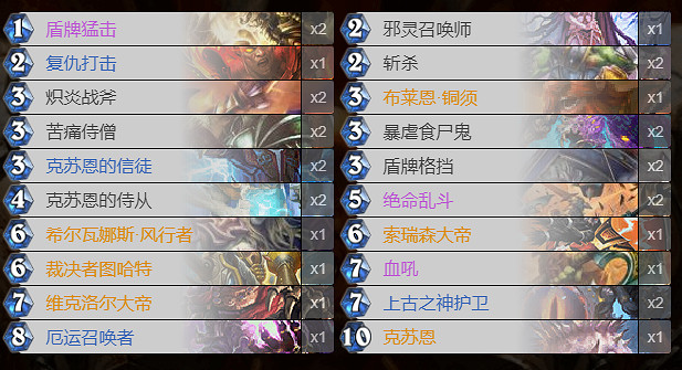 《爐石戰記手遊》冠軍大廳亂鬥卡組匯總 2020冠軍大廳亂鬥卡組一覽