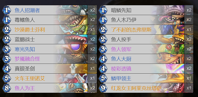 《爐石戰記手遊》魚人騎卡組推薦 迦拉克隆的覺醒魚人騎卡組