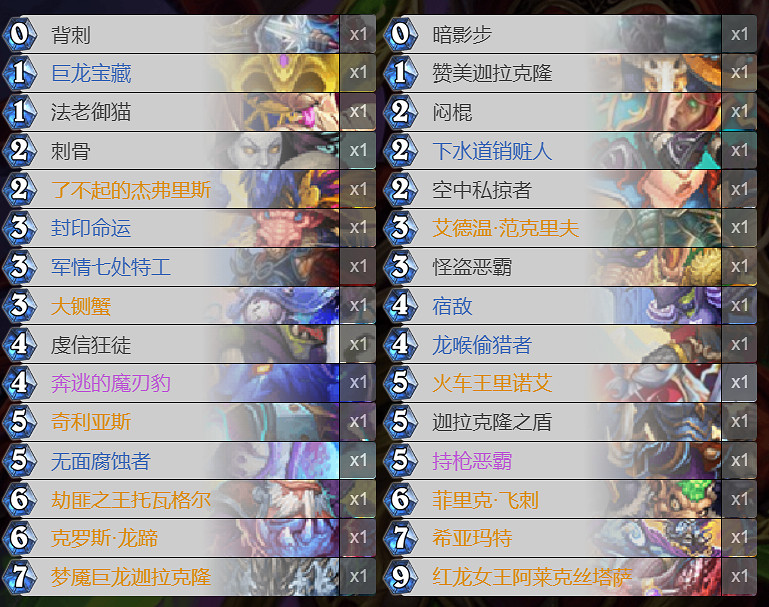 《爐石戰記手遊》宇宙賊卡組推薦 2020標準宇宙賊卡組構築