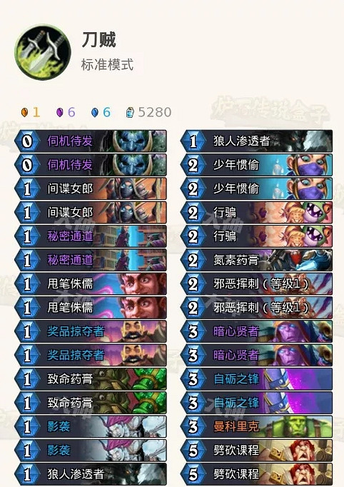 《爐石戰記》貧瘠之地刀賊卡組推薦 貧瘠之地刀賊卡組攻略