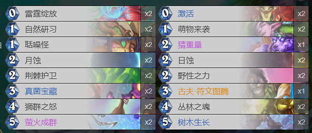 《爐石戰記》貧瘠之地德魯伊卡組 超生德超凡德卡組構築