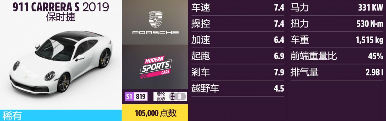 《極限競速：地平線5》保時捷全車輛獲取方法介紹