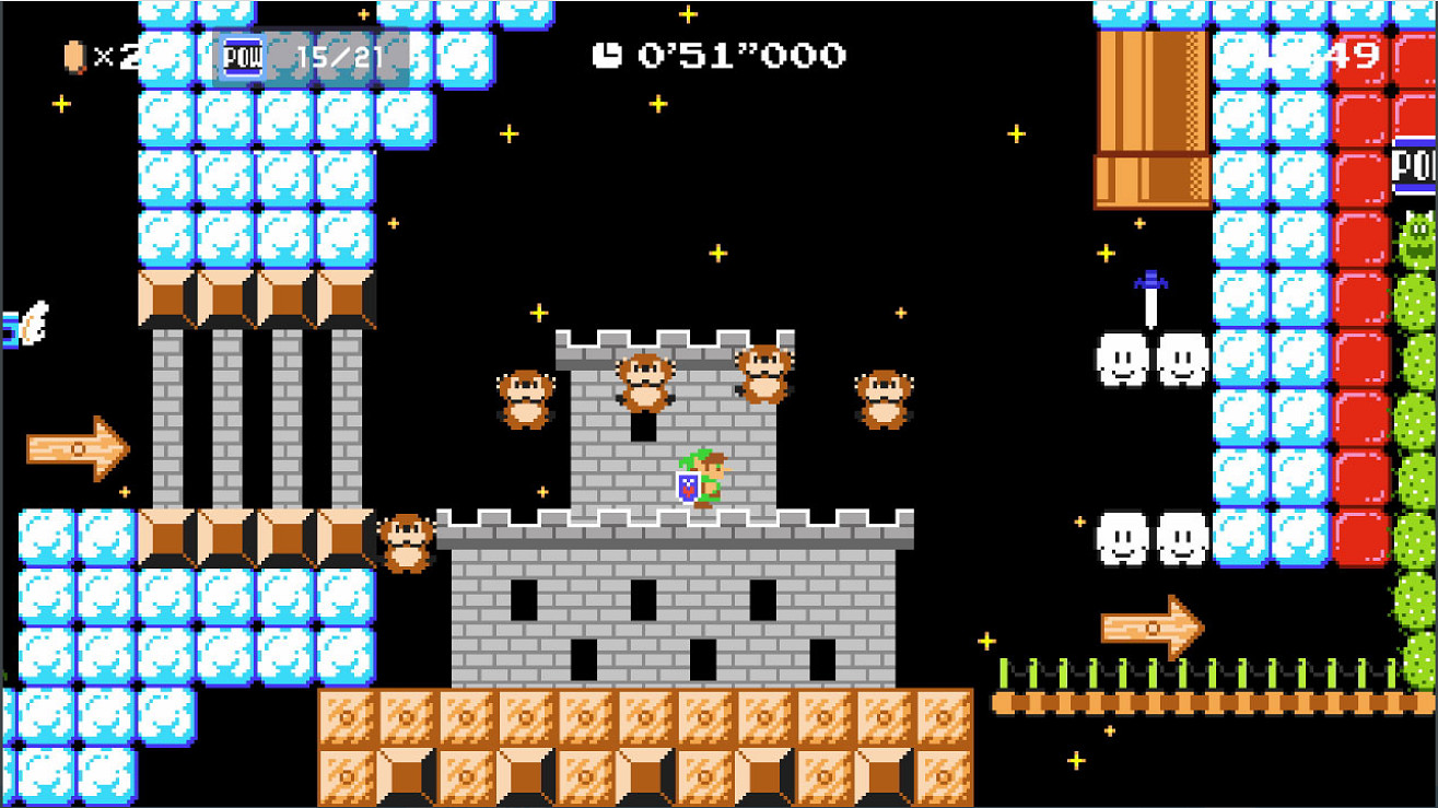 夢幻連動 林克限時加入《瑪利歐製造2》Ninji Speedrun