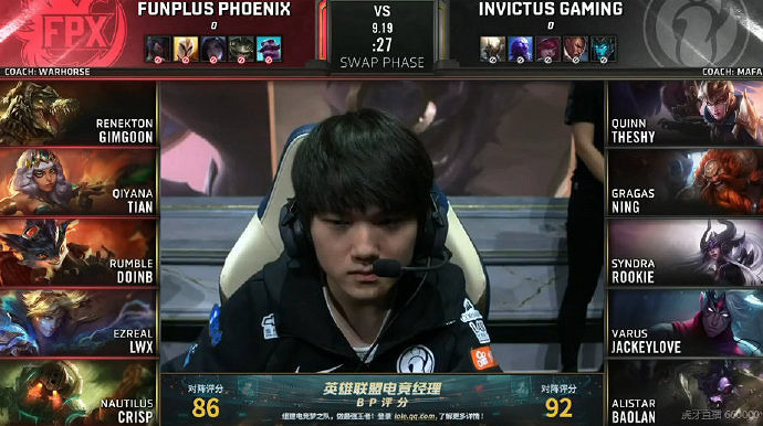 《英雄聯盟》IG對決FPX賽果一覽 FPX與IG賽程分享