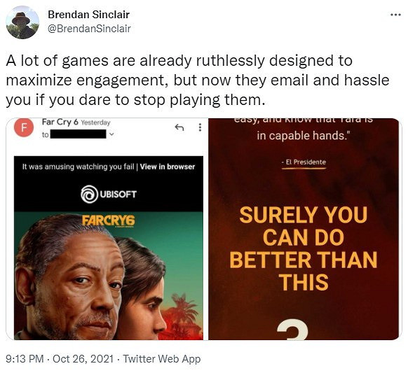 玩家棄玩《極地戰嚎6》 育碧就發郵件嘲諷一番