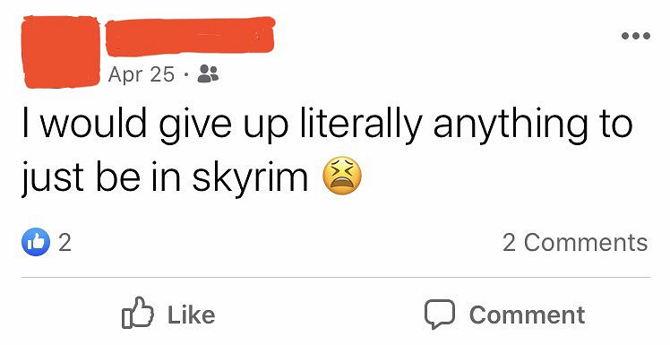 女友在上古5中再現已逝男友 B社想讓他在《上古6》登場 女友在上古5中再現已逝男友 B社想讓他在《上古6》登場