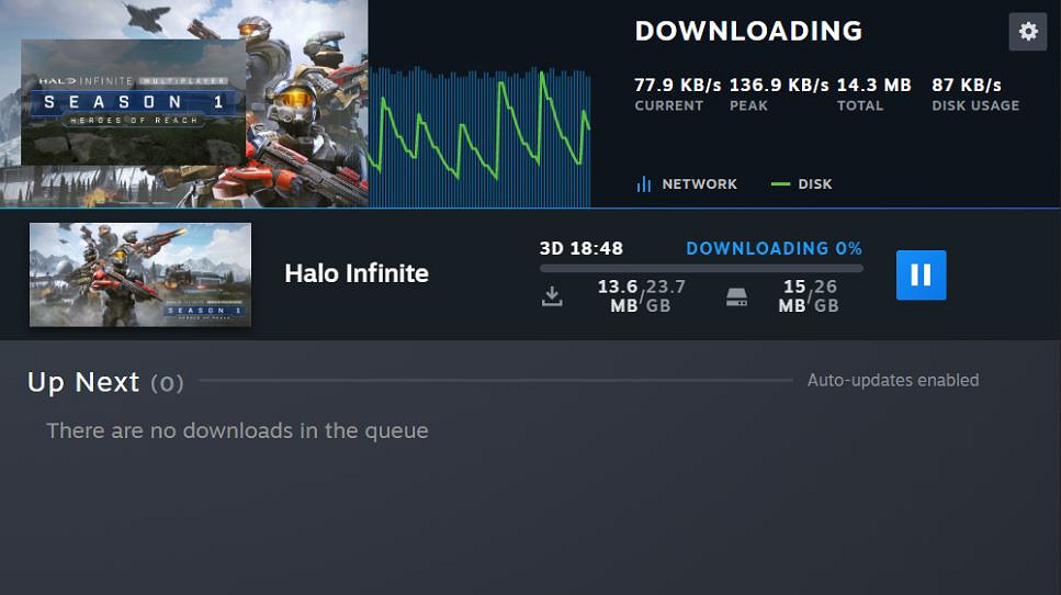 太多玩家下載《最後一戰:無限》 導致Steam下載緩慢 太多玩家下載《最後一戰:無限》 導致Steam下載緩慢
