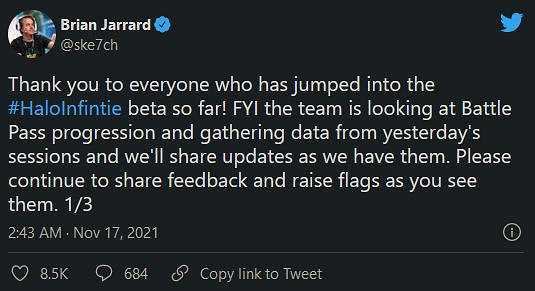 《最後一戰:無限》通行證升級緩慢 343表示正在解決 《最後一戰:無限》通行證升級緩慢 343表示正在解決