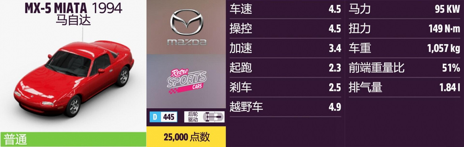 《極限競速：地平線5》馬自達全車輛獲取方法介紹
