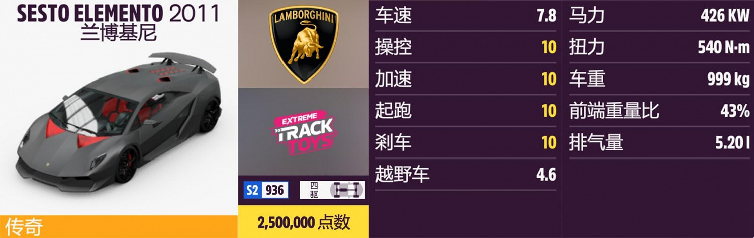 《極限競速：地平線5》藍寶堅尼全車輛獲取方法介紹