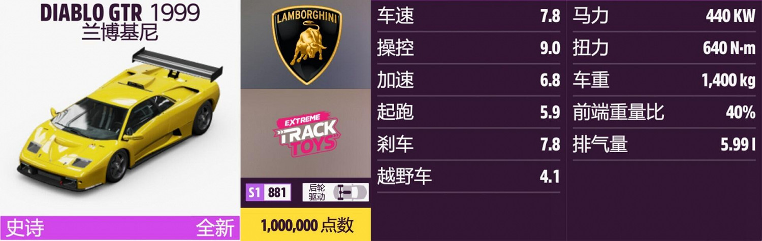 《極限競速：地平線5》藍寶堅尼全車輛獲取方法介紹