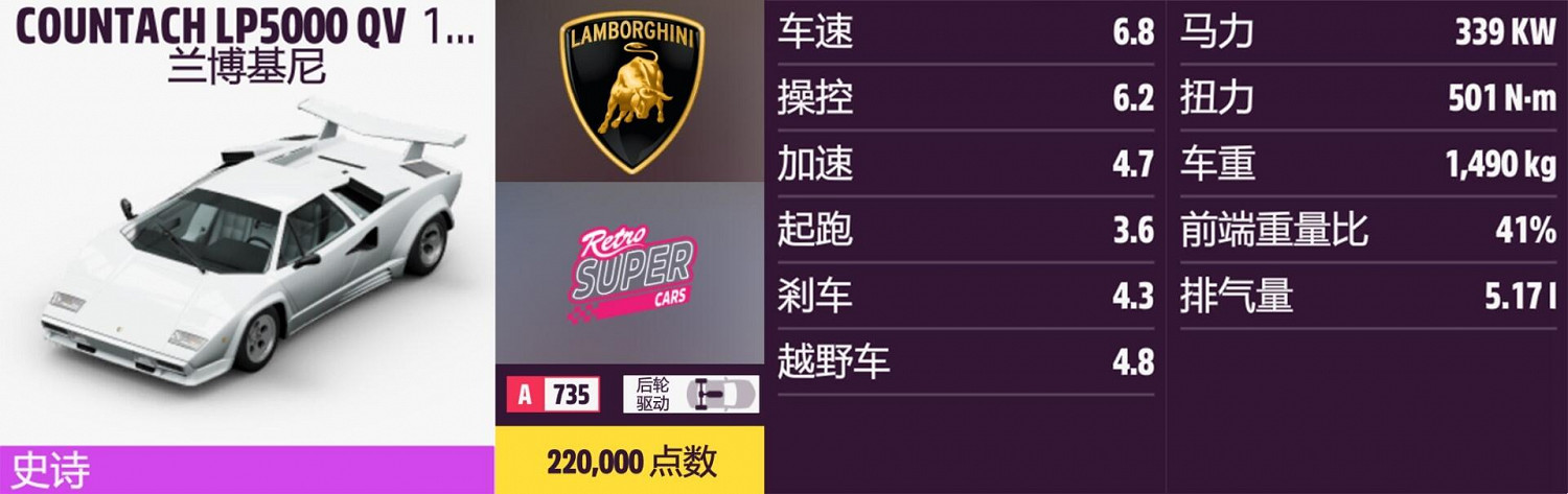 《極限競速：地平線5》藍寶堅尼全車輛獲取方法介紹