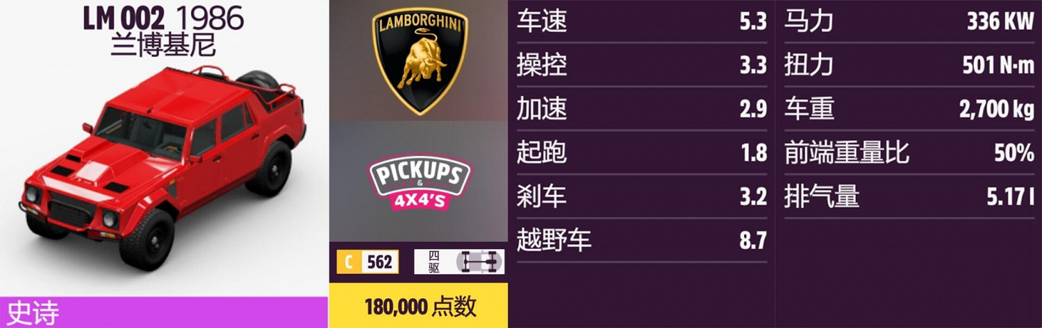 《極限競速：地平線5》藍寶堅尼全車輛獲取方法介紹