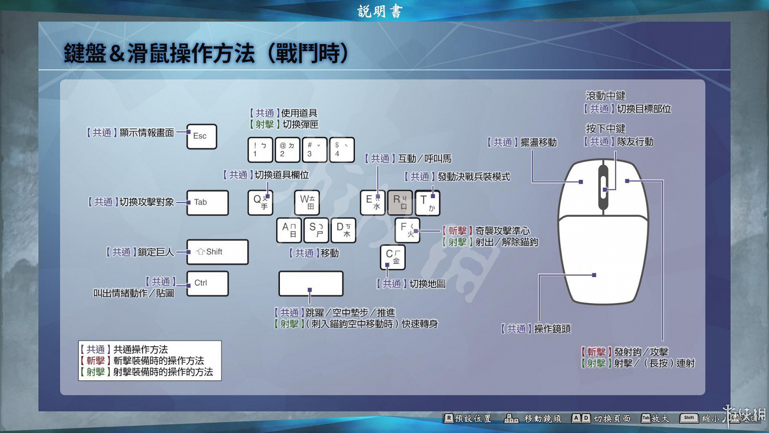 《進擊的巨人2最終之戰》怎麽戰鬥？鍵位操作指南