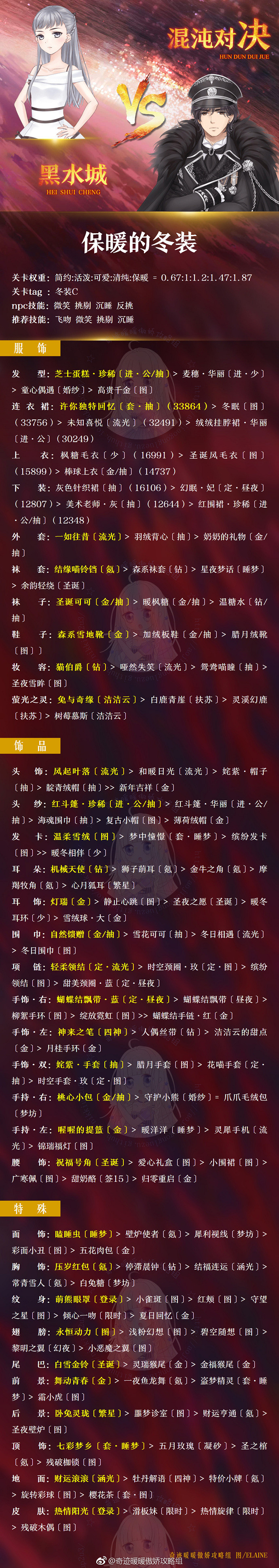 《奇蹟暖暖》黑水城保暖的冬裝怎麽搭配 保暖的冬裝搭配攻略 《奇蹟暖暖》黑水城保暖的冬裝怎麽搭配 保暖的冬裝搭配攻略