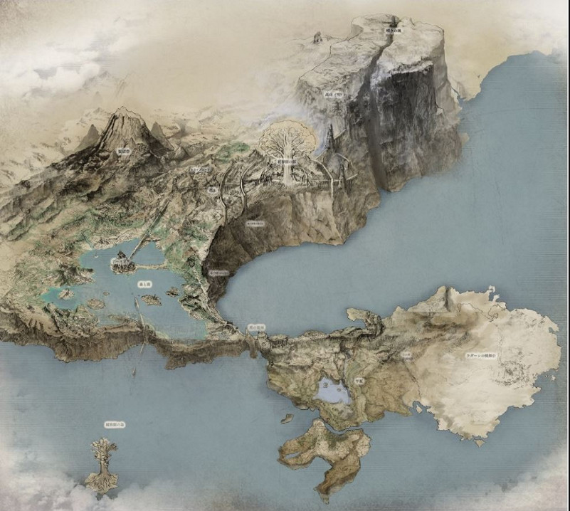 《艾爾登法環》早期概念世界地圖疑似曝光 多處對比吻合 《艾爾登法環》早期概念世界地圖疑似曝光 多處對比吻合