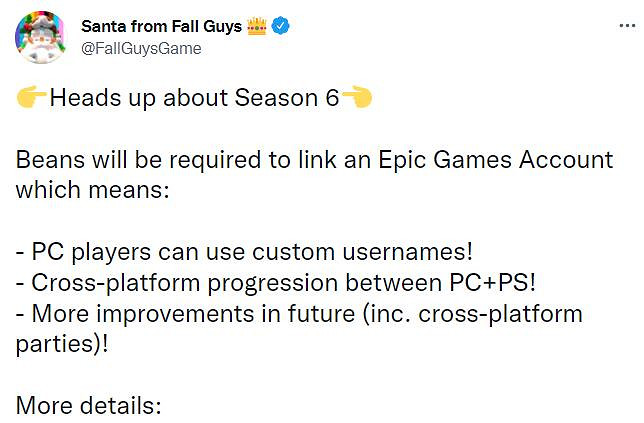 《糖豆人》第六賽季需綁定Epic帳號 支援跨平台進度 《糖豆人》第六賽季需綁定Epic帳號 支援跨平台進度