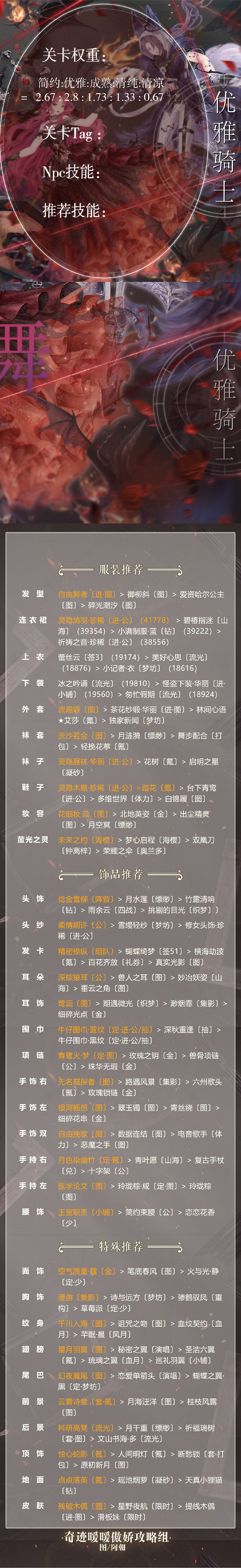 《奇蹟暖暖》優雅騎士怎麽搭配 萬聖活動月下幽舞搭配攻略 《奇蹟暖暖》優雅騎士怎麽搭配 萬聖活動月下幽舞搭配攻略