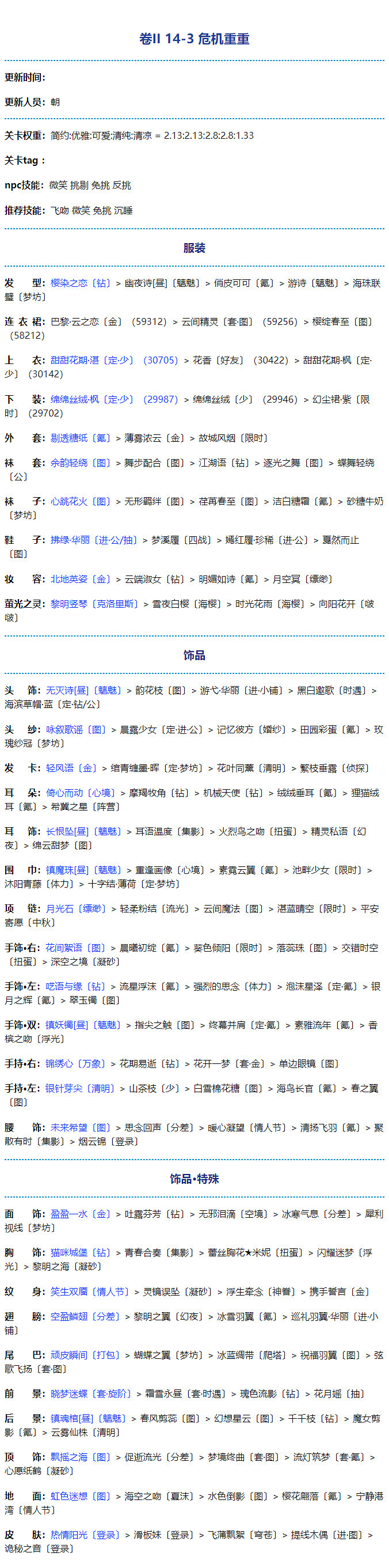 《奇蹟暖暖》卷二第14章第三關怎麽過 卷二14-3攻略 《奇蹟暖暖》卷二第14章第三關怎麽過 卷二14-3攻略