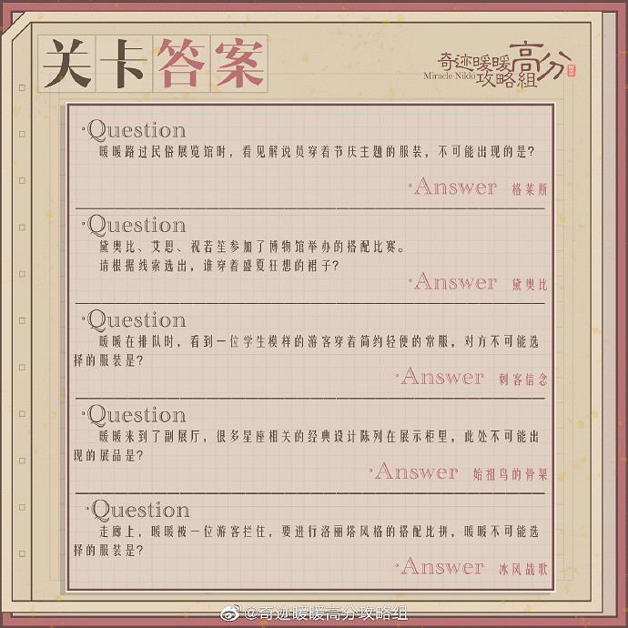 《奇蹟暖暖》消失的石碑之謎知識問答答案是什麽 消失的石碑之謎知識問答大全 《奇蹟暖暖》消失的石碑之謎知識問答答案是什麽 消失的石碑之謎知識問答大全