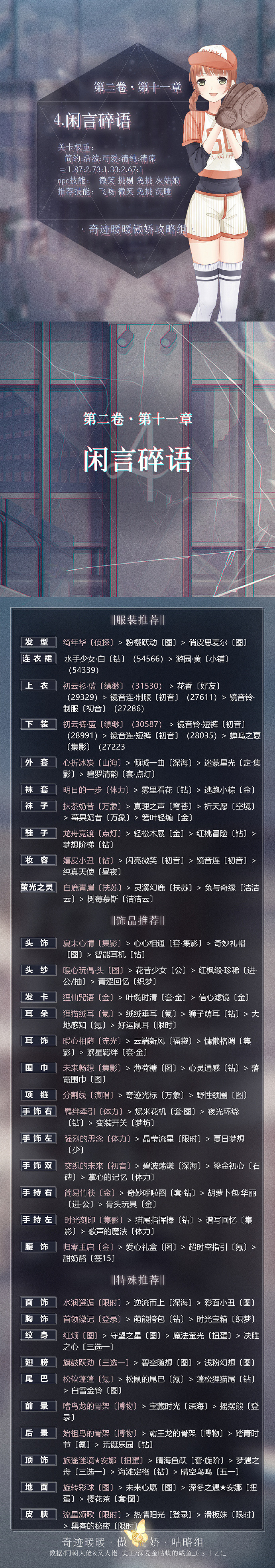 《奇蹟暖暖》卷二11-4高分搭配攻略 第二卷11-4極限刷分