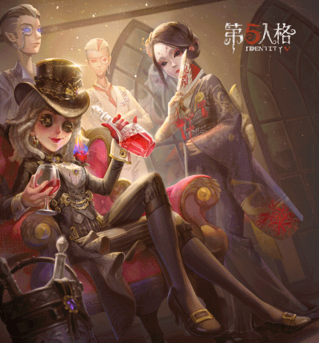 《第五人格》第九賽季精華1欣賞 紅蝶調酒師黑白無常皮膚欣賞