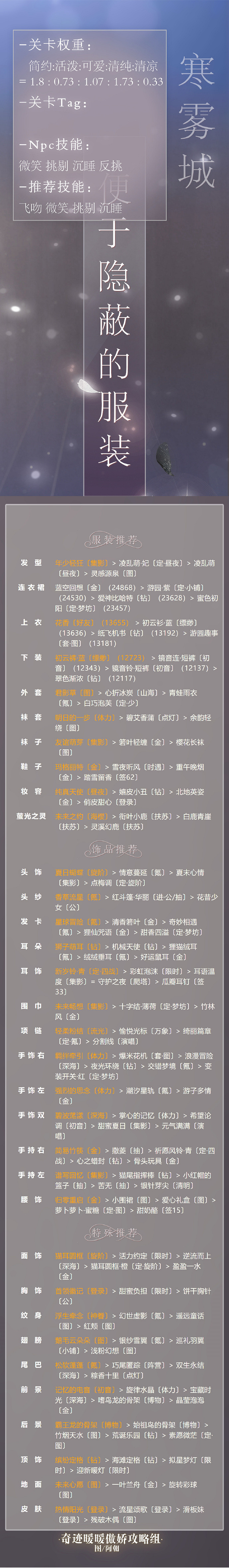 《奇蹟暖暖》便於隱蔽的服裝怎麽搭配 陣營戰搭配攻略 《奇蹟暖暖》便於隱蔽的服裝怎麽搭配 陣營戰搭配攻略