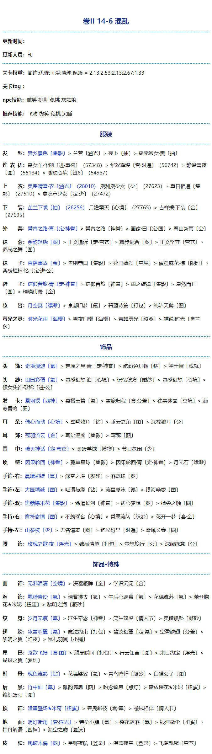 《奇蹟暖暖》卷二14-6怎麽過 卷二第十四章14-6攻略
