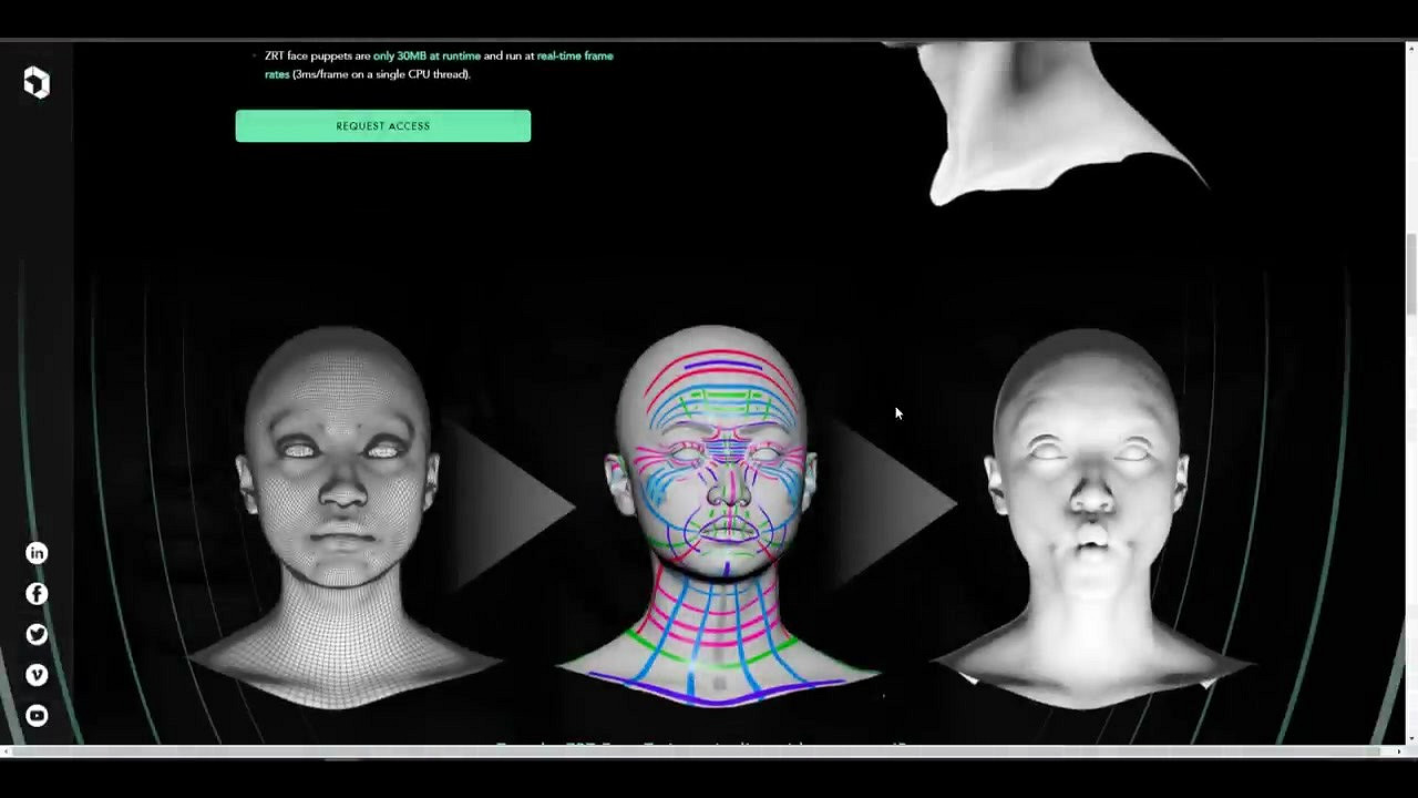 基於虛幻5引擎次世代即時面部效果影片展示