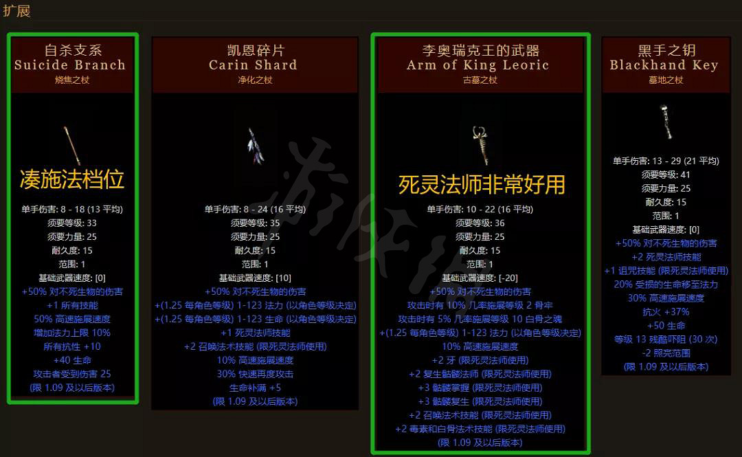 《暗黑破壞神2獄火重生》哪些單手杖值得留下？好用的暗金單手杖分享