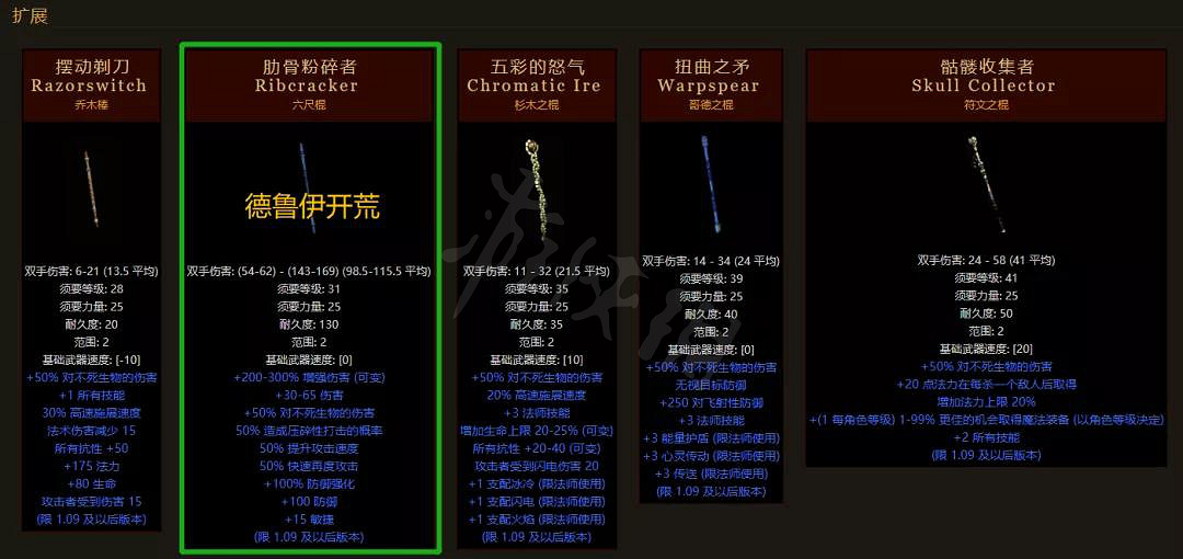 《暗黑破壞神2獄火重生》哪些雙手杖好用？好用的暗金雙手杖推薦