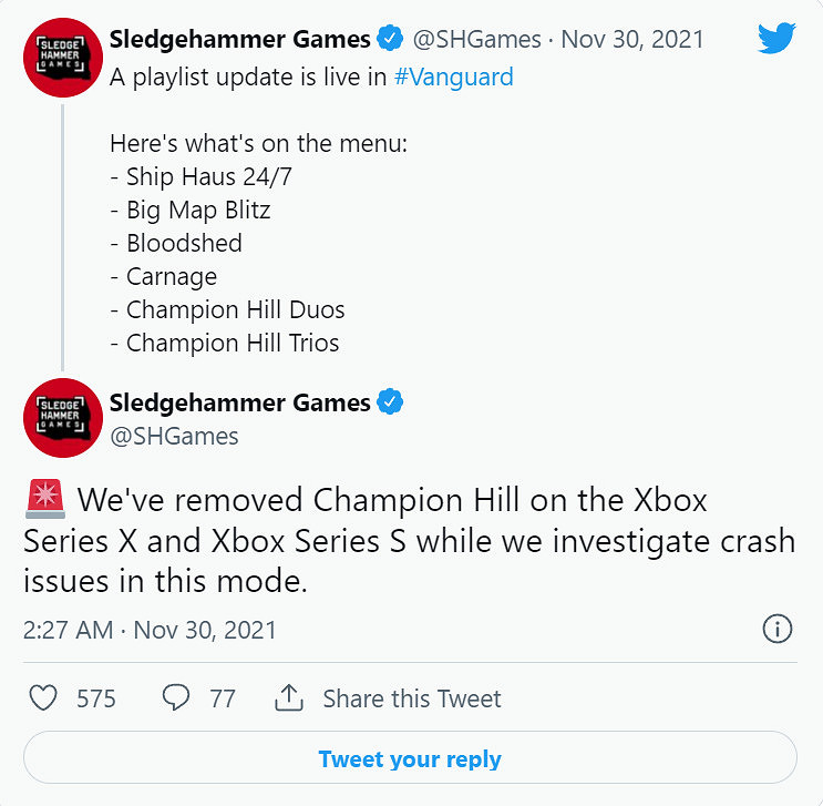 由於崩潰 《決勝時刻:先鋒》XSX/S移除了新模式  “冠軍山”   由於崩潰 《決勝時刻:先鋒》XSX/S移除了新模式  “冠軍山”