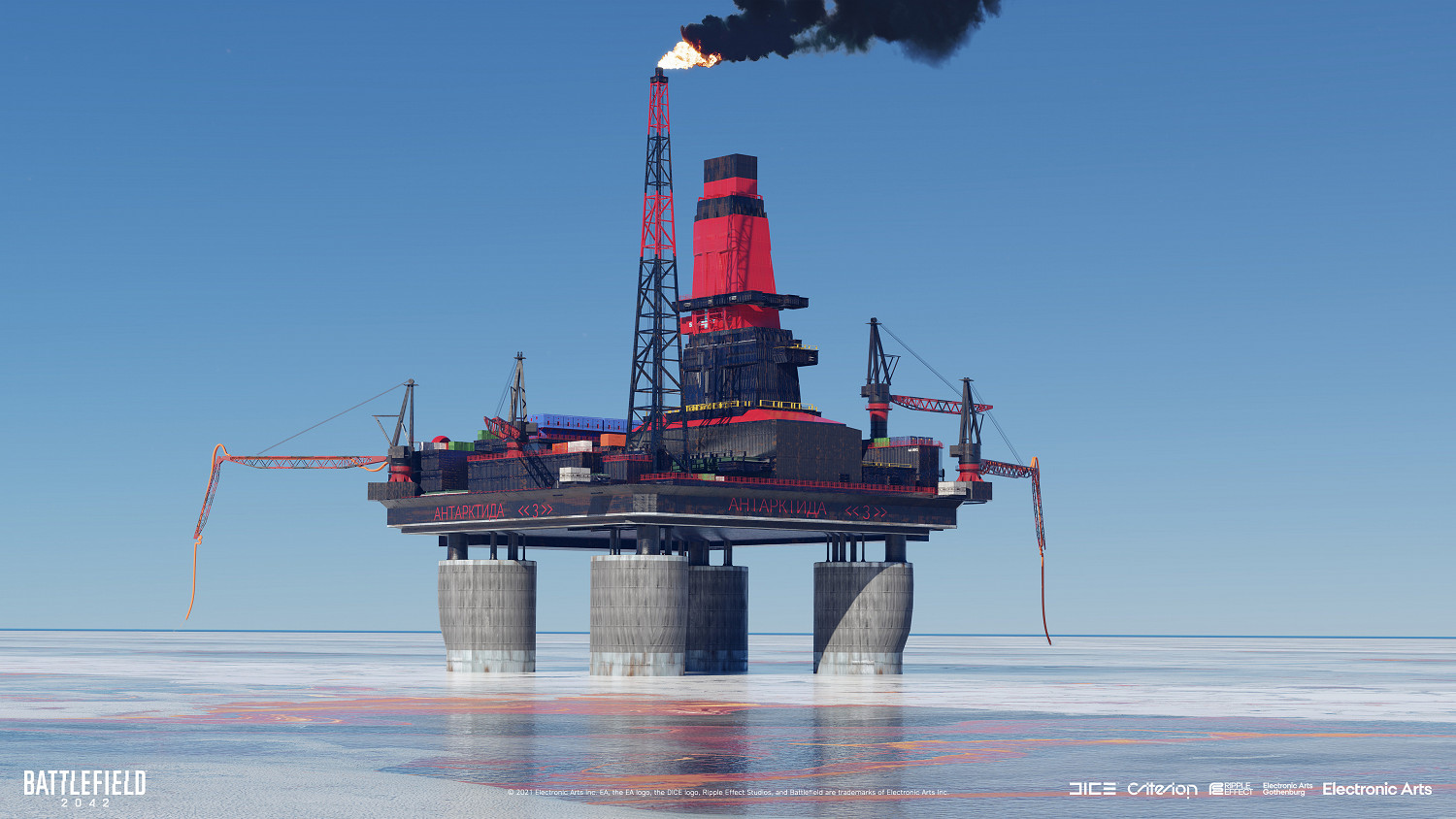 《戰地風雲2042》大量概念圖 火箭發射場原本有洪水 《戰地風雲2042》大量概念圖 火箭發射場原本有洪水