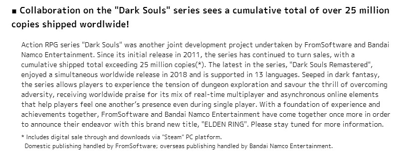 E3:FS社又一里程碑 《黑魂》系列突破2500萬份銷量 E3:FS社又一里程碑 《黑魂》系列突破2500萬份銷量