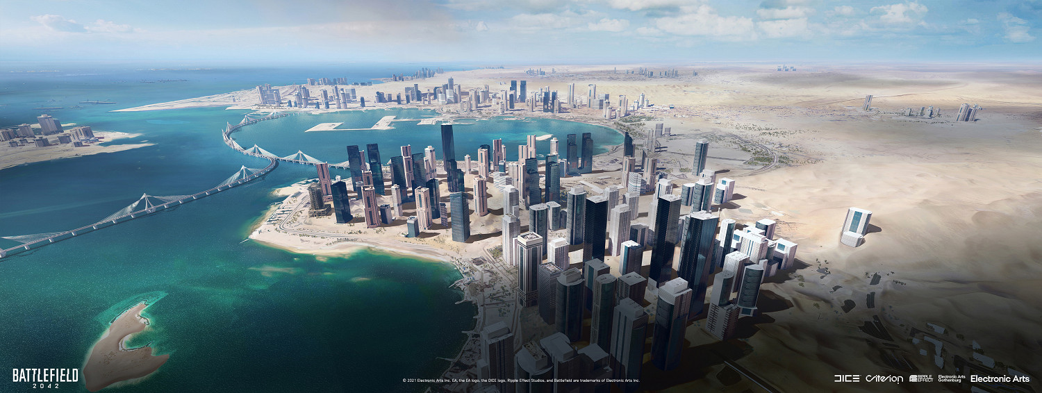 《戰地風雲2042》大量概念圖 火箭發射場原本有洪水 《戰地風雲2042》大量概念圖 火箭發射場原本有洪水