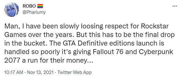 《GTA三部曲》或是2021年“2077” 玩家差評並退款 《GTA三部曲》或是2021年“2077” 玩家差評並退款