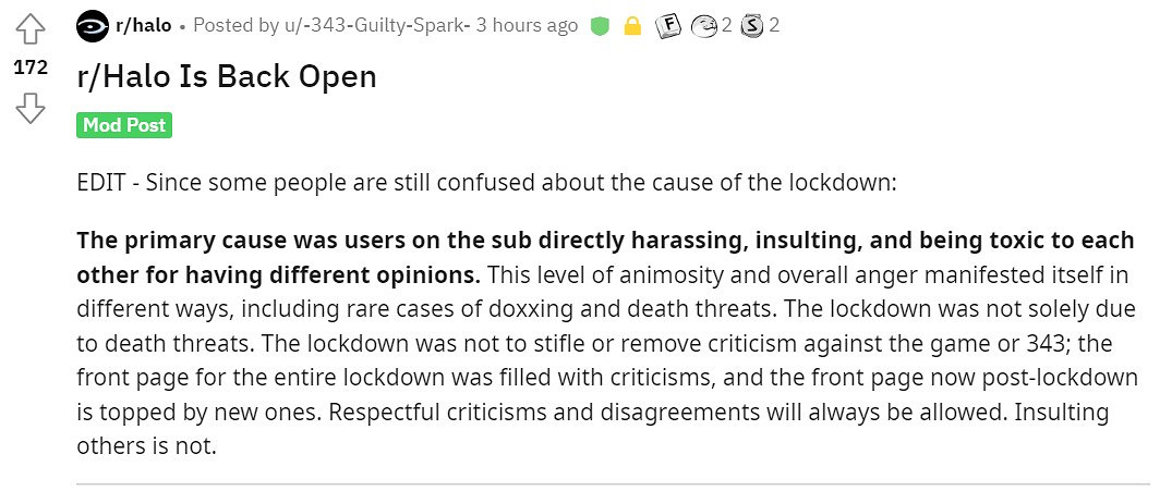 因噴子過多《最後一戰:無限》Reddit板塊被短暫關閉 現已恢復 因噴子過多《最後一戰:無限》Reddit板塊被短暫關閉 現已恢復