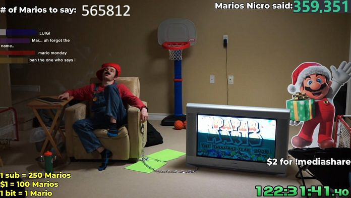 老外主播開啟奇葩直播挑戰 持續124個小時連續說瑪利歐一詞 老外主播開啟奇葩直播挑戰 持續124個小時連續說瑪利歐一詞