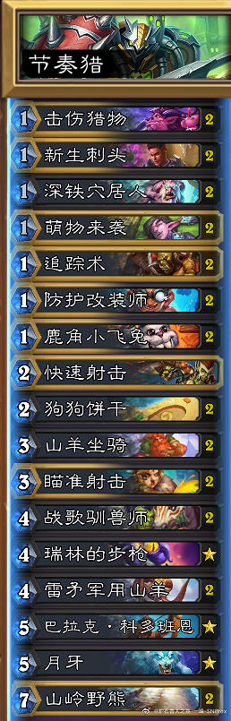 《爐石戰記》奧特蘭克節奏獵卡組推薦 節奏獵怎麽玩