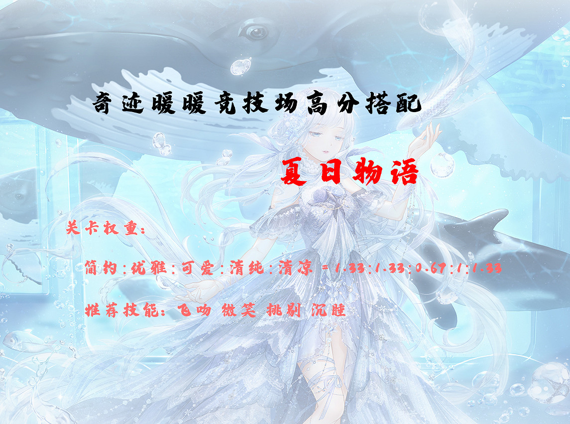 《奇蹟暖暖》夏日物語高分搭配2021 奇蹟暖暖搭配競技場攻略2021