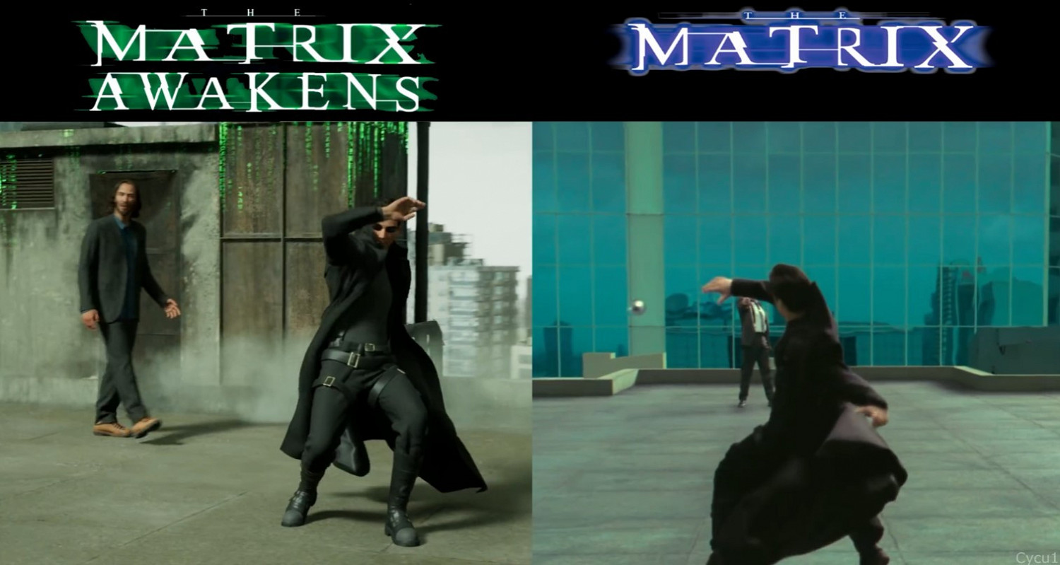 《駭客任務:覺醒》vs 電影《駭客任務1》同場景對比 過於還原 《駭客任務:覺醒》vs 電影《駭客任務1》同場景對比 過於還原