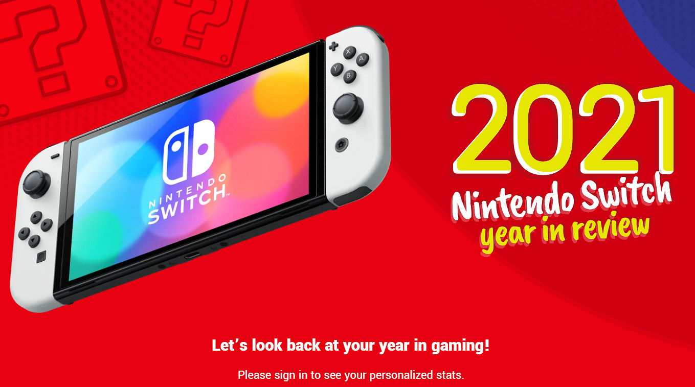 歐美任天堂上線Switch 2021年終回顧網站 玩家可登錄查詢