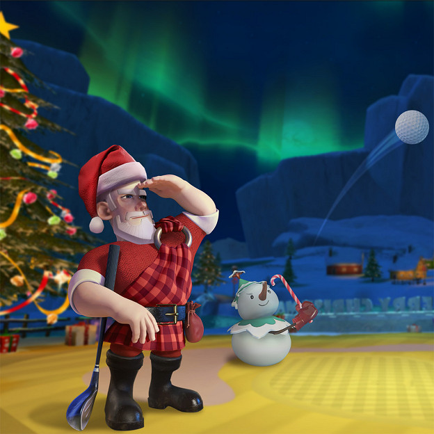 在StarLark的《Golf Rival》中，Zynga邀請玩家們在這個節假日前往北極打高爾夫