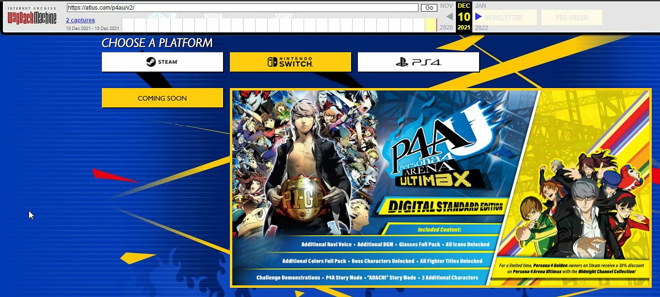 《女神異聞錄4:黃金版》將來有可能登陸PS4和Switch 《女神異聞錄4:黃金版》將來有可能登陸PS4和Switch