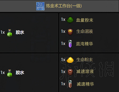 《守墓人》鍊金配方一覽 都有哪些鍊金配方？