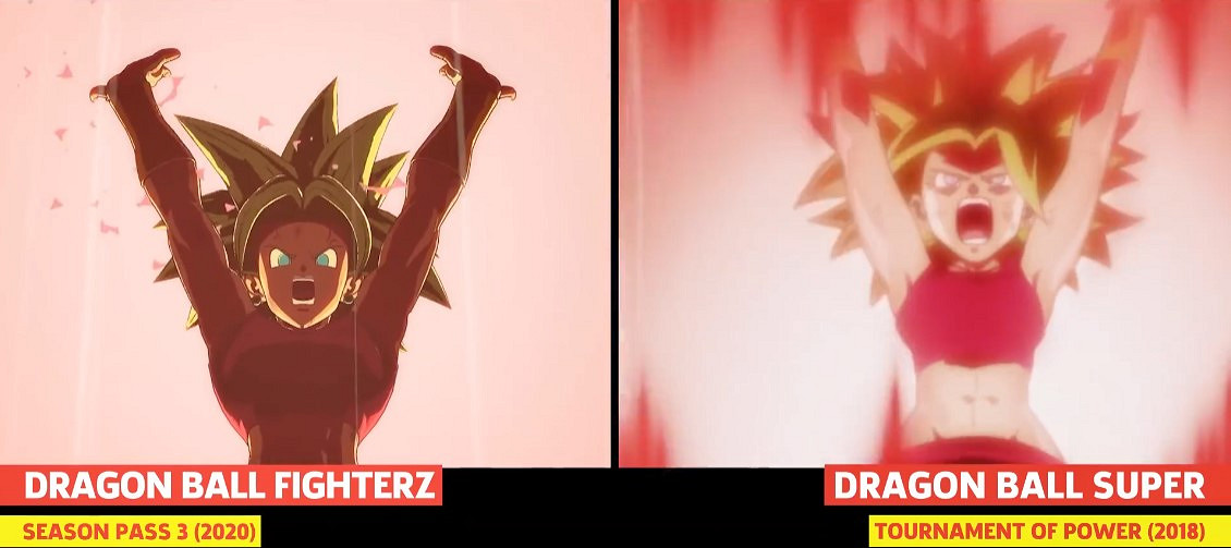 《七龍珠FighterZ》自在極意功悟空、卡芙拉與動畫對比